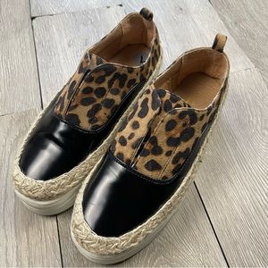 Glaze Leopard Print Slip On Loafers size 7